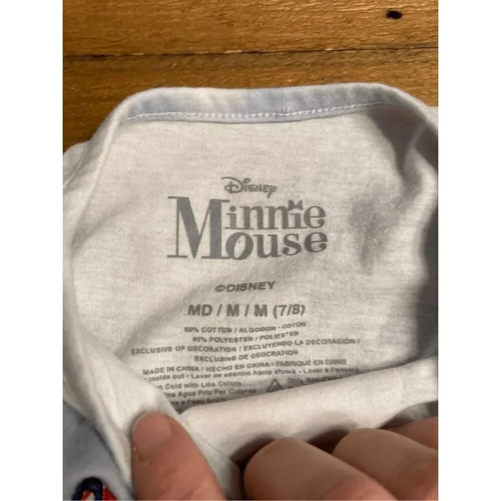 Disney Medium Minnie Mouse girls tank shirt Grey Americana